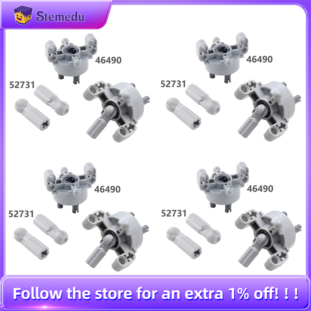 Lego Set Technic - 4 مجموعات الأجزاء الفنية محور عجلات
