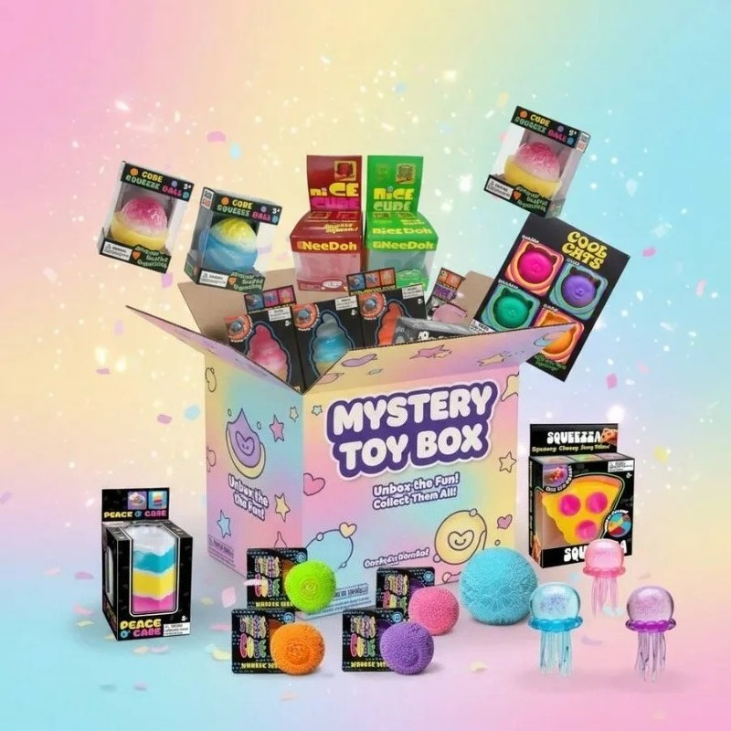 صندوق مفاجآت سكويشي مكعبات ومح - مراجعة Mystery Box Blind Bag وسعره