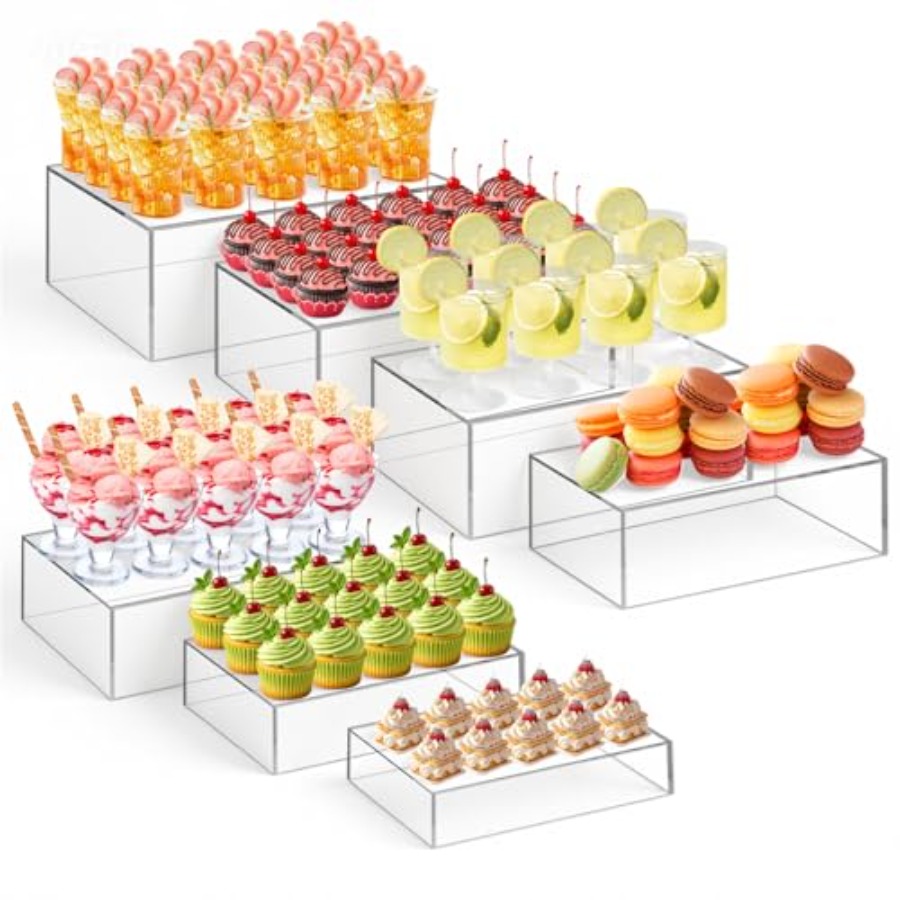 مجموعة قواعد رفع لطاولة الحلوي - مراجعة Display Risers Set وسعره
